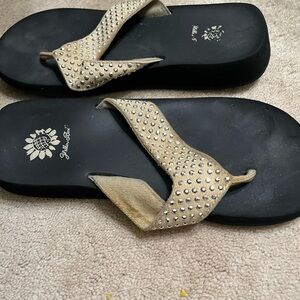 Yellow Box Women's Studded Sandals - Black and Tan